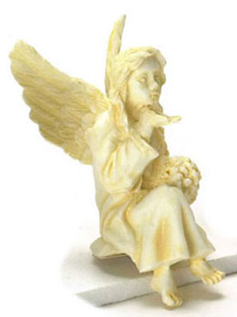 Dollhouse Miniature Sitting  Angel Ivory/1Pc